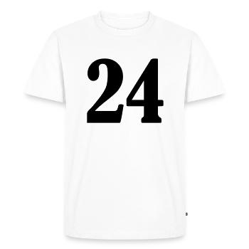 24 - T-shirt Premium bio Homme - blanc - Devant - Nico (187cm)