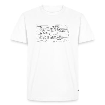 La salle d’artisanat appelle et je dois y aller - T-shirt Premium bio Homme - blanc - Devant - Nico (187cm)