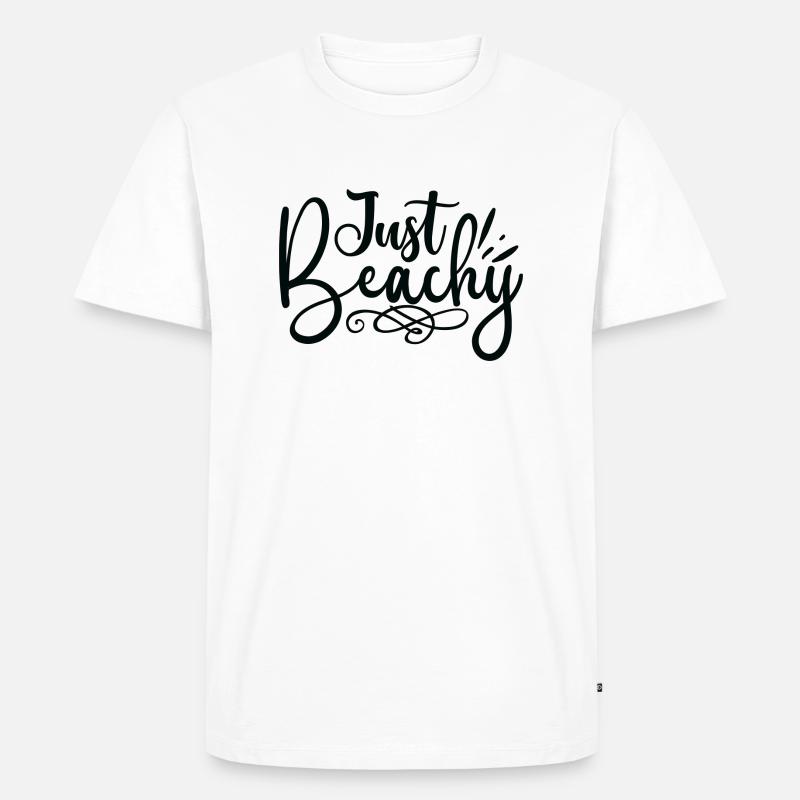 Just Beachy - Männer Premium Bio T-Shirt - Weiß