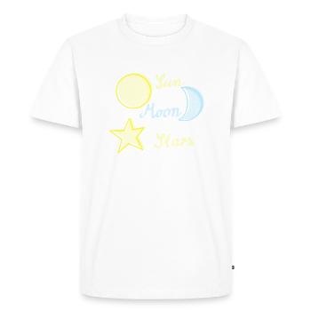 Soleil, lune et étoiles - T-shirt Premium bio Homme - blanc - Devant - Nico (187cm)