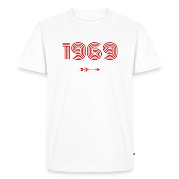 Born in 1969 - Men's Premium Organic T-Shirt - white - Front - Nico (187cm)