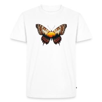 Coucher de soleil papillon - T-shirt Premium bio Homme - blanc - Devant - Nico (187cm)