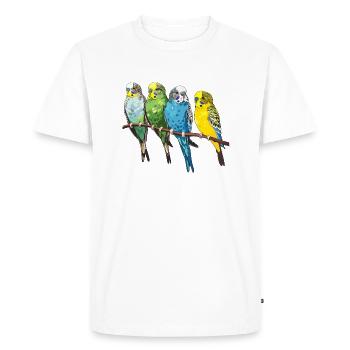 Budgies - Men's Premium Organic T-Shirt - white - Front - Nico (187cm)