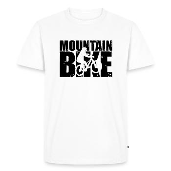 VTT Sports Vélo - T-shirt Premium bio Homme - blanc - Devant - Nico (187cm)