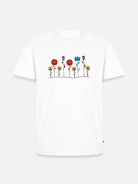 Blumen - Männer Premium Bio T-Shirt - Weiß