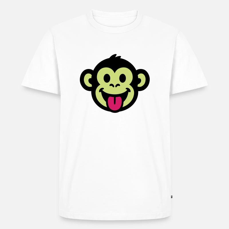 Monkey Funny Comic - Men's Premium Organic T-Shirt - white