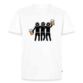 Party Team Beer Group - Men's Premium Organic T-Shirt - white - Front - Nico (187cm)