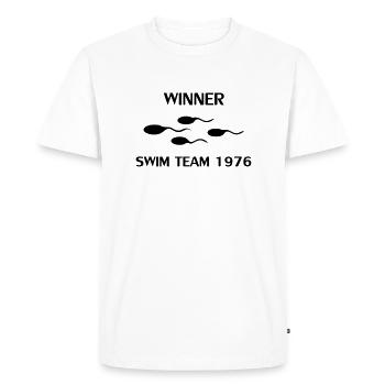 winner swim team 1976 - T-shirt Premium bio Homme - blanc - Devant - Nico (187cm)