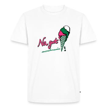 3 scoops of ice cream? Well, exceptionally. by - Men's Premium Organic T-Shirt - white - Front - Nico (187cm)