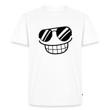 cool_grin - T-shirt Premium bio Homme - blanc - Devant - Nico (187cm)