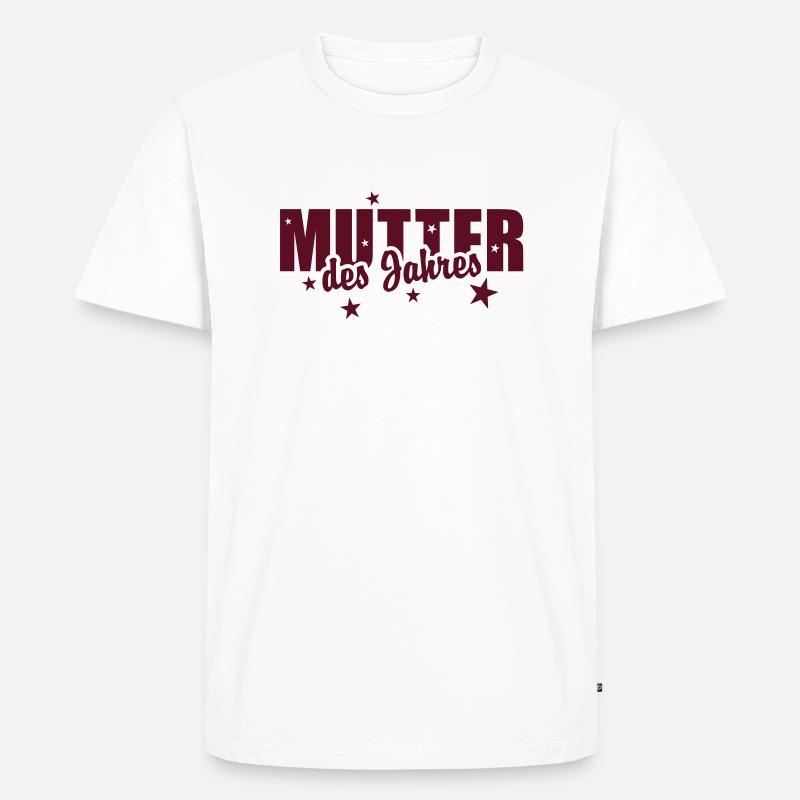 MUTTER des Jahres - Männer Premium Bio T-Shirt - Weiß