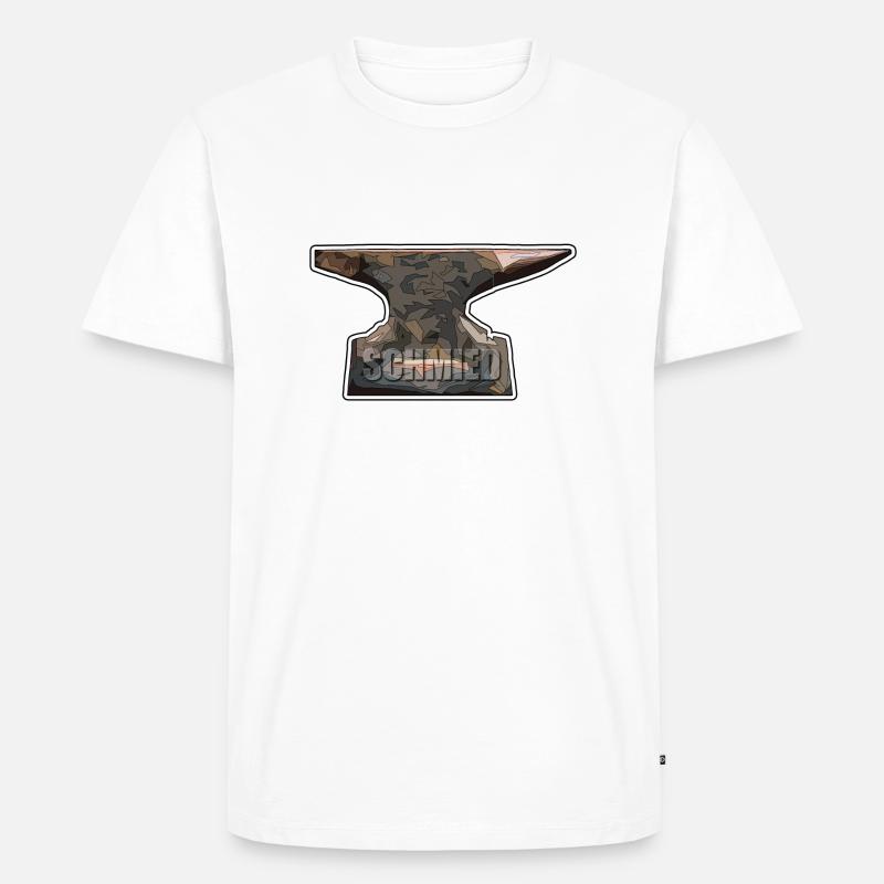 Amboss - Männer Premium Bio T-Shirt - Weiß