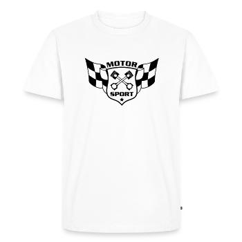 Motorsport 1c - Men's Premium Organic T-Shirt - white - Front - Nico (187cm)