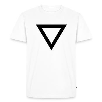 triangle - T-shirt Premium bio Homme - blanc - Devant - Nico (187cm)