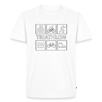 Triathlon - Men's Premium Organic T-Shirt - white - Front - Nico (187cm)