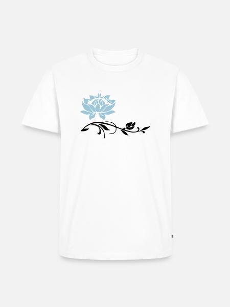 blume - Männer Premium Bio T-Shirt - Weiß