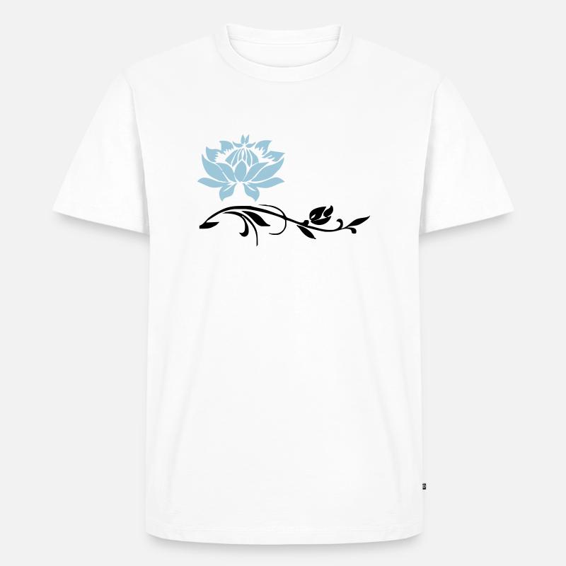 blume - Männer Premium Bio T-Shirt - Weiß