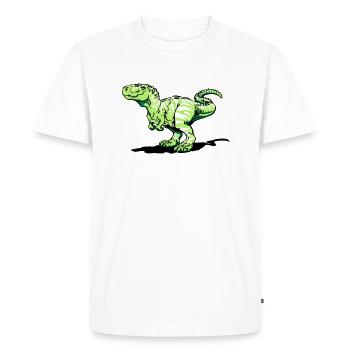 Tyrannosaurus rex (3 colors) - Men's Premium Organic T-Shirt - white - Front - Nico (187cm)