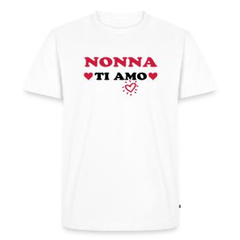 Nonna ti amo - T-shirt Premium bio Homme - blanc - Devant - Nico (187cm)