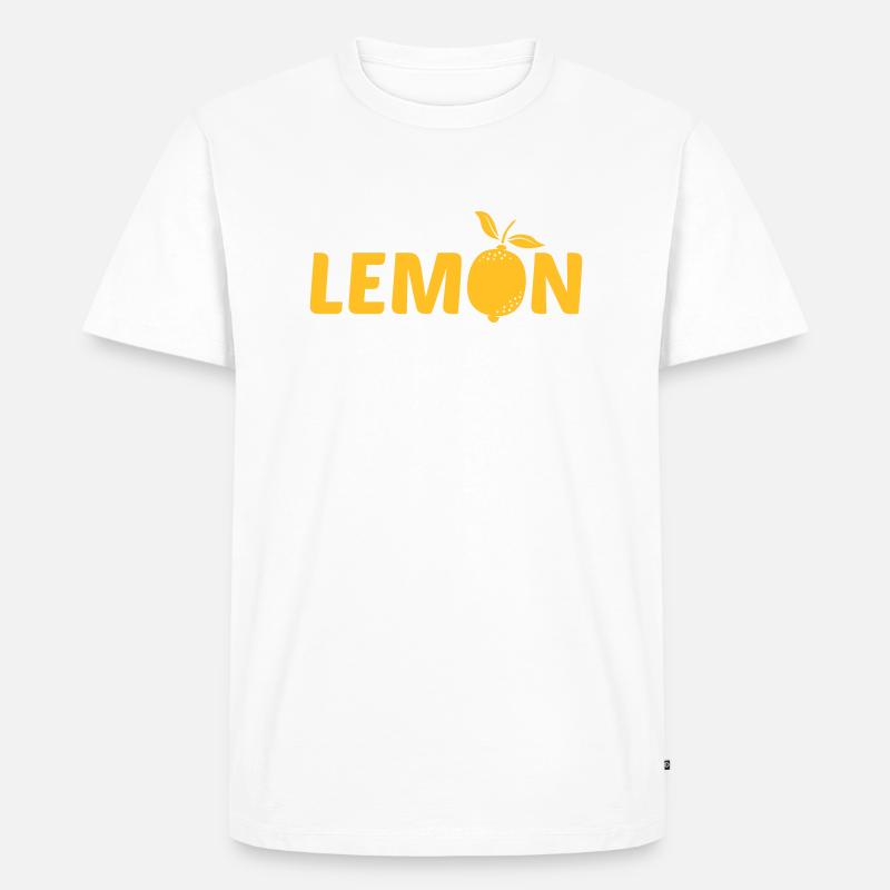 Design Logo LEMON - Männer Premium Bio T-Shirt - Weiß