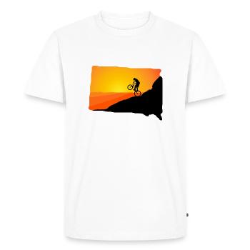 VTT descente vtt montagnes vtt - T-shirt Premium bio Homme - blanc - Devant - Nico (187cm)