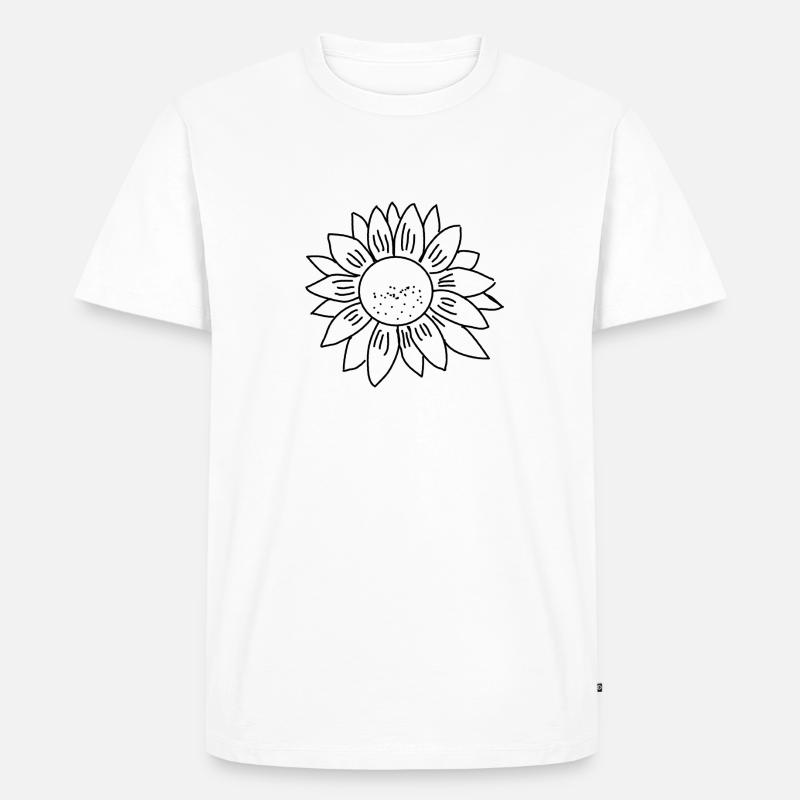 Sonnenblume! - Männer Premium Bio T-Shirt - Weiß