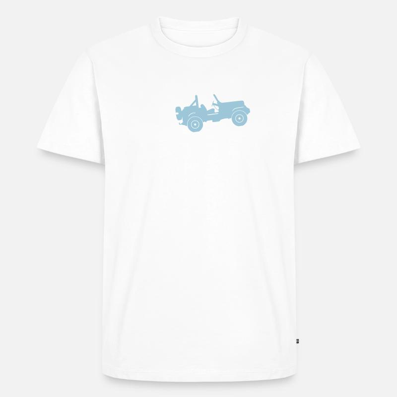 Schieb Jeep - Männer Premium Bio T-Shirt - Weiß