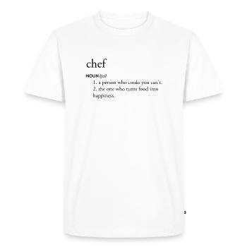 chef - T-shirt Premium bio Homme - blanc - Devant - Nico (187cm)