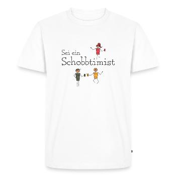 Soyez un Schobbtimist - T-shirt Premium bio Homme - blanc - Devant - Nico (187cm)