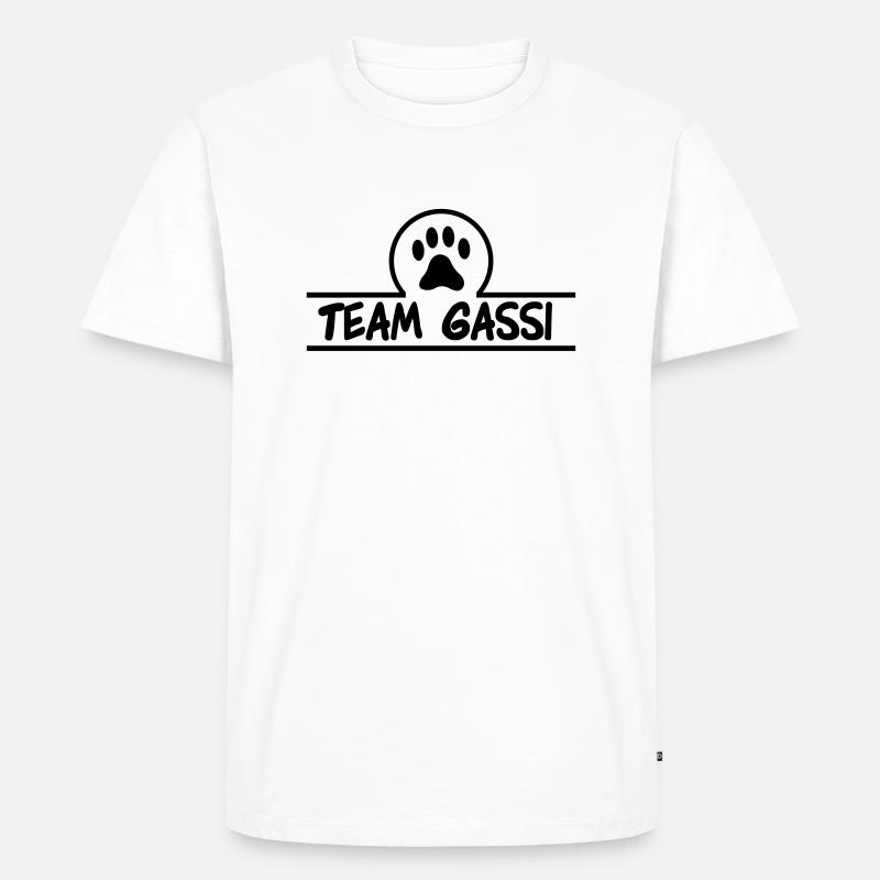 team gassi 01 - Männer Premium Bio T-Shirt - Weiß