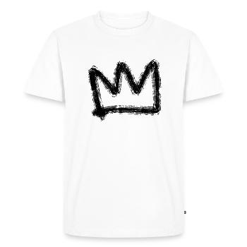 Couronne graffiti noir - T-shirt Premium bio Homme - blanc - Devant - Nico (187cm)