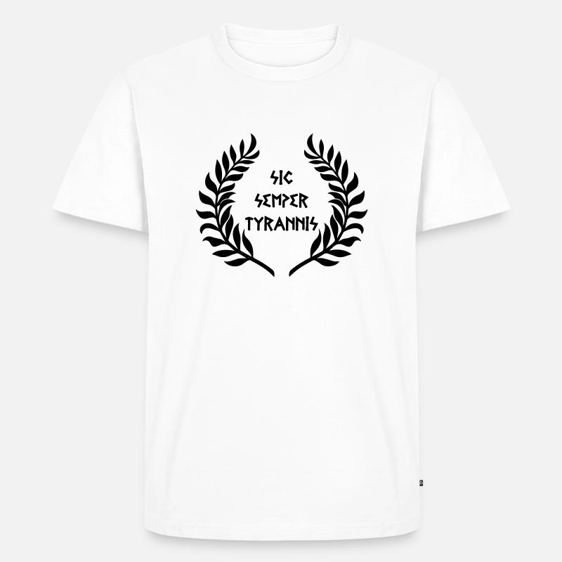 Sic Semper Tyrannis - Männer Premium Bio T-Shirt - Weiß