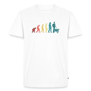 Client Evolution - Men's Premium Organic T-Shirt - white - Front - Nico (187cm)