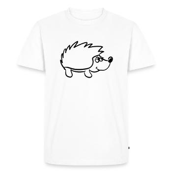 Hedgehog - Men's Premium Organic T-Shirt - white - Front - Nico (187cm)