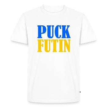 Puck futin - T-shirt Premium bio Homme - blanc - Devant - Nico (187cm)