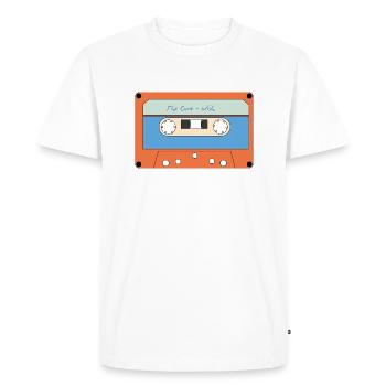 Cassette de musique - T-shirt Premium bio Homme - blanc - Devant - Nico (187cm)