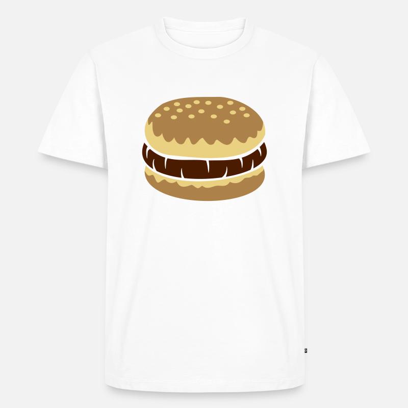 Leibspeise Cheeseburger Comic - Männer Premium Bio T-Shirt - Weiß
