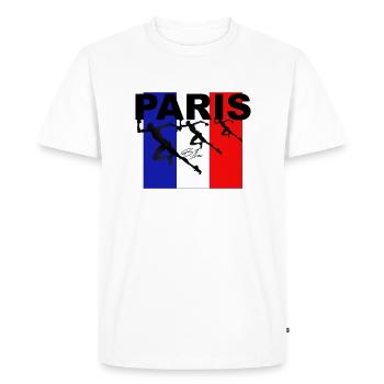 PARIS - T-shirt Premium bio Homme - blanc - Devant - Nico (187cm)