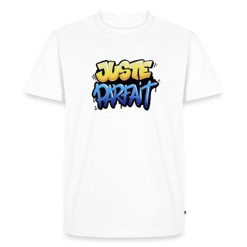 Just perfect - Men's Premium Organic T-Shirt - white - Front - Nico (187cm)