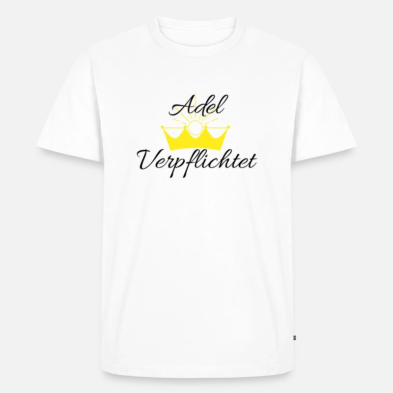 Adel verpflichtet - Männer Premium Bio T-Shirt - Weiß