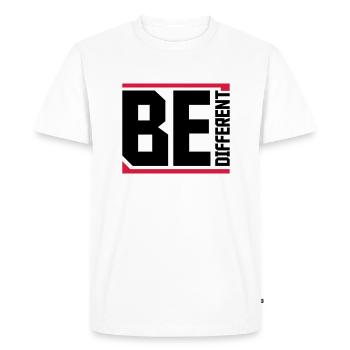 Soyez différent Logo Design - T-shirt Premium bio Homme - blanc - Devant - Nico (187cm)