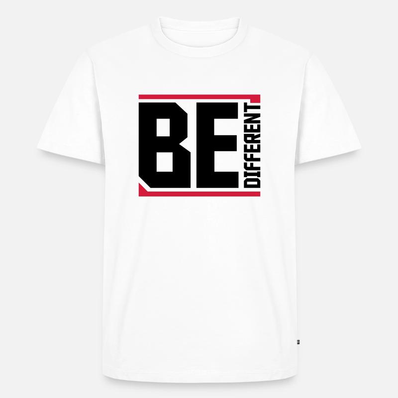 Be different Logo Design - Men's Premium Organic T-Shirt - white