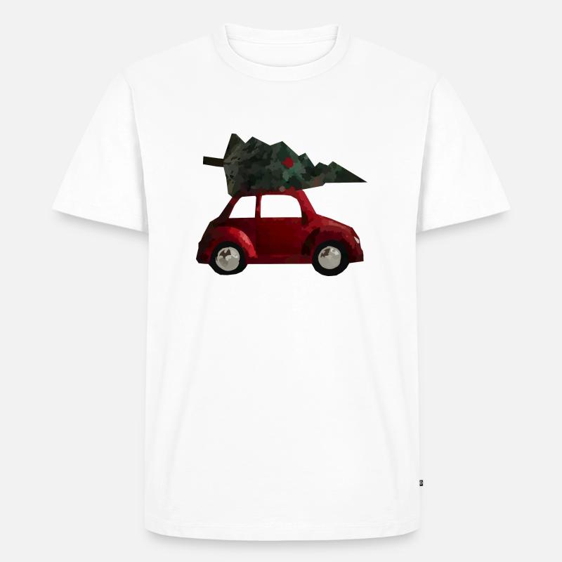 weihnachtsbaum auto - Männer Premium Bio T-Shirt - Weiß