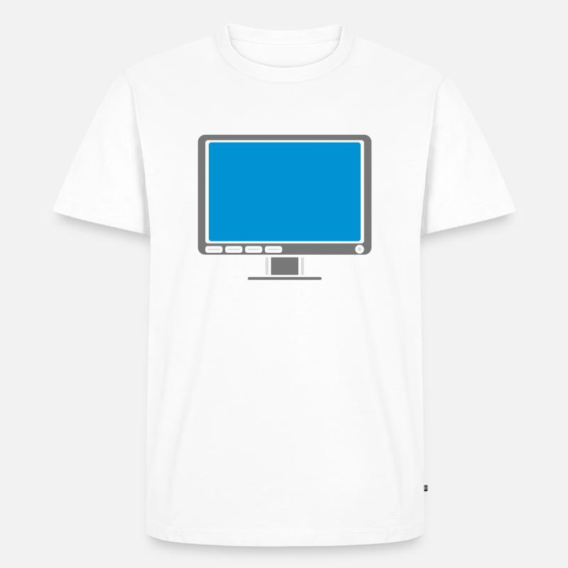 Design Bildschirm Anzeige Computer - Männer Premium Bio T-Shirt - Weiß