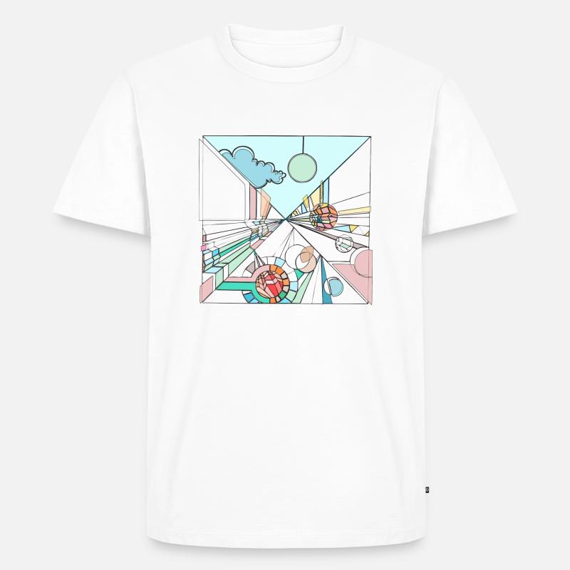 Next Dimension Bunt & Fresh - Männer Premium Bio T-Shirt - Weiß