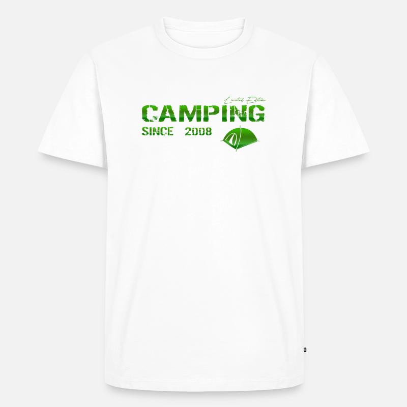 Camping 2008 Geschenk - Männer Premium Bio T-Shirt - Weiß