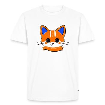 chaton - T-shirt Premium bio Homme - blanc - Devant - Nico (187cm)