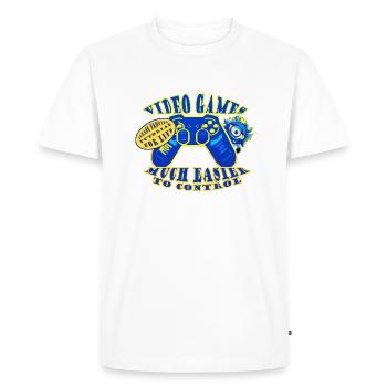 Please provide tutorial for life - Men's Premium Organic T-Shirt - white - Front - Nico (187cm)