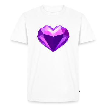 Fiançailles Saint-Valentin Amour Fête des mères Mariage - T-shirt Premium bio Homme - blanc - Devant - Nico (187cm)