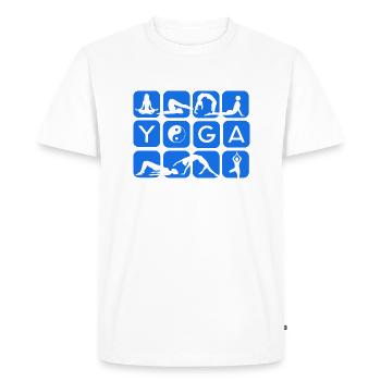 J’adore le symbole yoga chakra om - T-shirt Premium bio Homme - blanc - Devant - Nico (187cm)